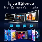 NPO NPM20 15.4" FHD 1080p IPS Type-C Taşınabilir Dizüstü 2'li Monitör Çoklayıcı Notebook Monitör - 4