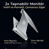 NPO NPM20 15.4" FHD 1080p IPS Type-C Taşınabilir Dizüstü 2'li Monitör Çoklayıcı Notebook Monitör - 5