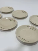 Seramik 6'lı Kahve Fincan Tabağı (Model 2) - 4