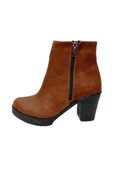 Efsun 1659-22 Yağlı Deri Fashion Fermuarlı Kadın Bot thumbnail 3