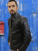 Erkek Motorcu Siyah Deri Mont&Ceket - 3