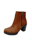Efsun 1659-22 Yağlı Deri Fashion Fermuarlı Kadın Bot thumbnail 1