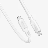 Spigen USB-C to USB-C 1.5 Metre Örgü Kablo 60W Güç / PPS 2.0 Super Hızlı Şarj / Data Type-C Ekstra Dayanıklı DuraSync C11C1 White - 000CA25703 - 1