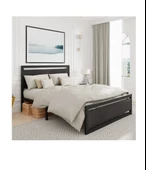 HFT HOME Metal Karyola, Çınar XL Metal Karyola Renk seçenekli, Çift Kişilik 42 140x190 SİYAH - 4