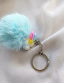 Anahtarlık Gökkuşağı Pon Pon Süs Araba Çanta Cüzdan Süsü Aksesuar thumbnail 3