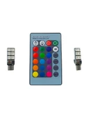 T10 Led Park Ampulu Rgb Kumandalı Model 16 Renk 2'li - 4