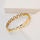 Versage 14 Ayar Kelepçe Kadın Altın Bilezik - 4