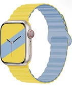 Apple Watch 10/11 42mm-38/40/41mm Kordon Double Color Magnetic Strap BH52 2/3/4/5/6/se/7/8/9 - 12