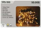 YCL YPS-100 RGB YILBAŞI SÜSÜ 10 MT 100 LEDLİ  220 VOLT EKLENEBİLİR İÇ MEKAN - 1