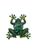 Yeşil Taşlı Kurbağa Broş thumbnail 3