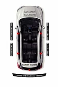 Volvo V90 Cross Country Araç Kapı ve Bagaj Eşiği Koruyucu Set Karbon Folyo Çizilme Engelleyici V90 Cross Country Yazılı - 3