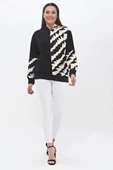 Kadın Büyük Beden Kapşonlu Sweatshirt Siyah Plwm23swt03 - 1