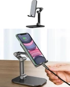 Masa Üstü Telefon/Tablet Tutucu, E- Okuyucu, Samsung Galaxy Serisi Uyumlu, Yüksekliği ayarlanabilir, Ev, Ofis Kullanımına uygun, Extra Uzun Tablet Ve Telefon Tutucu Stand - 1