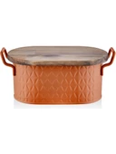 The Mia PZM0071 Prizma Ekmek Saklama Kabı Terracota 40x22x18 Cm - 1