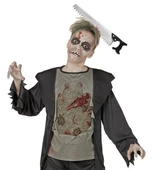 Kafaya Saplanmış Halloween Kanlı Testere Şaka Tacı thumbnail 4