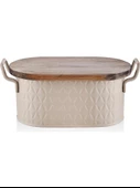 The Mia PZM0037 Prizma Ekmek Saklama Kabı Karamel 40x22x18 Cm - 1
