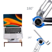 Stant  Ergonomik Dayanıklı Hava Aldıran 360 Derece Dönebilen Laptop Standı - 4