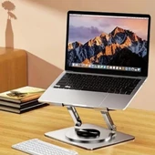 Stant  Ergonomik Dayanıklı Hava Aldıran 360 Derece Dönebilen Laptop Standı - 10