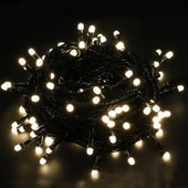 10m Boncuk Lamba Gün Işığı 8 Fonksiyon 100 Led Fişli Uzatma Kablolu siyah kablo - 1