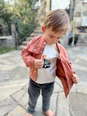 4-5-6 Yaş Kot Pantolonlu Nubukceketli Uzun Kollu Penye Sweat 3lü Erkek Çocuk Takımı - 1