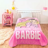 Taç Lisanslı Barbie Girl Power Tek Kişilik Battaniye - 1