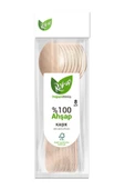 Roll-Up Doğaya Dönüş Ekolojik Doğal %100 Ahşap Kaşık - Kalınlık : 1.8 mm - 16 Cm. - 8'li 3 Paket - 2