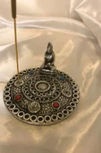 Çubuk Tütsülük İşlemeli Çelik Buda Budha Konik Tütsülük thumbnail 7