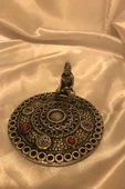 Çubuk Tütsülük İşlemeli Çelik Buda Budha Konik Tütsülük thumbnail 5