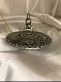 Çubuk Tütsülük İşlemeli Çelik Buda Budha Konik Tütsülük thumbnail 8