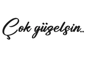 Çok güzelsin Yazı Sticker 36 x 9 cm - 1