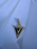 AJDA CHARM VE KOLYE UCU ( ZÜMRÜL YEŞIL PLAKA) - 1