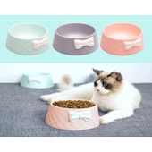 Periboia Mikopet Şık Desenli Fiyonklu Mama Kabı - 1