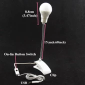 Periboia Kitap Okuma Lambası - Ledli Masa Lambası - Usbli Düğmeli Gece Lambası - 2