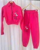 GALA kız çocuk kelebek işlemeli crop eşofman takımı - 4