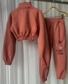 GALA kız çocuk kelebek işlemeli crop eşofman takımı - 7