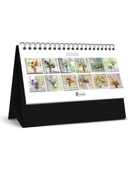 Keskin Color Üçgen Masa Takvim Plastik Çiçek 2025 Yılı Masa Takvimi - 1