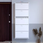 Modilayn VARBİ UMAY' 2 Li Asma Kapı Önü 72x193x25, 5 cm’ lik 5 Düşer Kapak 10 Göz Bölme Ayakkabılık - 2