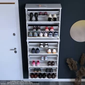 Modilayn VARBİ UMAY' 2 Li Asma Antre 72 x 193 x 26 cm’ lik 5 Düşer Kapak 10 Göz Bölme Ayakkabılık - 4