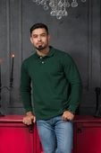 San&Fa Regular Fit Polo Yaka Uzun Kol Pamuklu Baharlık Sweatshirt - 2