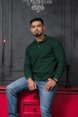 San&Fa Regular Fit Polo Yaka Uzun Kol Pamuklu Baharlık Sweatshirt - 1
