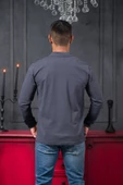 San&Fa Regular Fit Polo Yaka Uzun Kol Pamuklu Baharlık Sweatshirt - 11