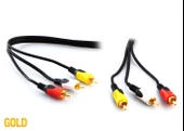 S-link 3RCA To 3RCA 20 Metre Gold Kablo - 1