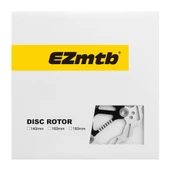 EzMTB 203mm Bisiklet Disk Fren Rotoru 203mm 6 Vida MTB Performans Rotor Siyah - 4