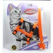 Catlife   Kedi Göğüs ve Gezdirme Tasması Takımı Turuncu - 1