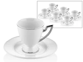 Venice Platin 6lı Yaldızlı Kahve Fincanı Takımı - 1