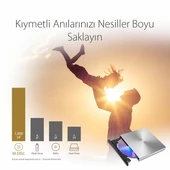 ASUS 8x ZENDRIVE SDRW-08U7M-U USB 2.0 Slim Harici DVD Yazıcı Siyah - 6
