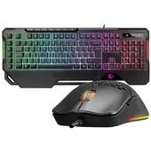RAMPAGE Elemental USB Q Trk Siyah Gaming Klavye - Mouse Set KM-R96 - 1