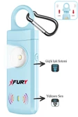 FURY Kişisel Güvenlik Alarmı Ve Anahtarlık - 130db Yüksek Sesli, Işıklı, Şarj Edilebilir, MAVİ - 4