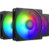 COOLERMASTER MOBIUS 120P MFZ-M2DN-243P2-R1 120mm ARGB Kasa Fan Kiti  ARGB Kontrol Üniteli 3-lü paket - 2