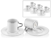 Valencia Platin 6lı Yaldızlı Kahve Fincanı Takımı - 1